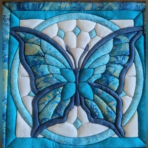 Fabric Butterfly Art Framed